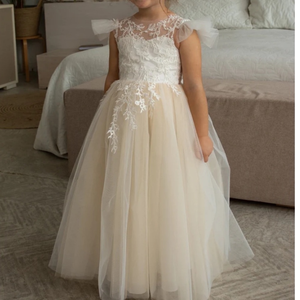Tulle/lace flower girl dress (2T)